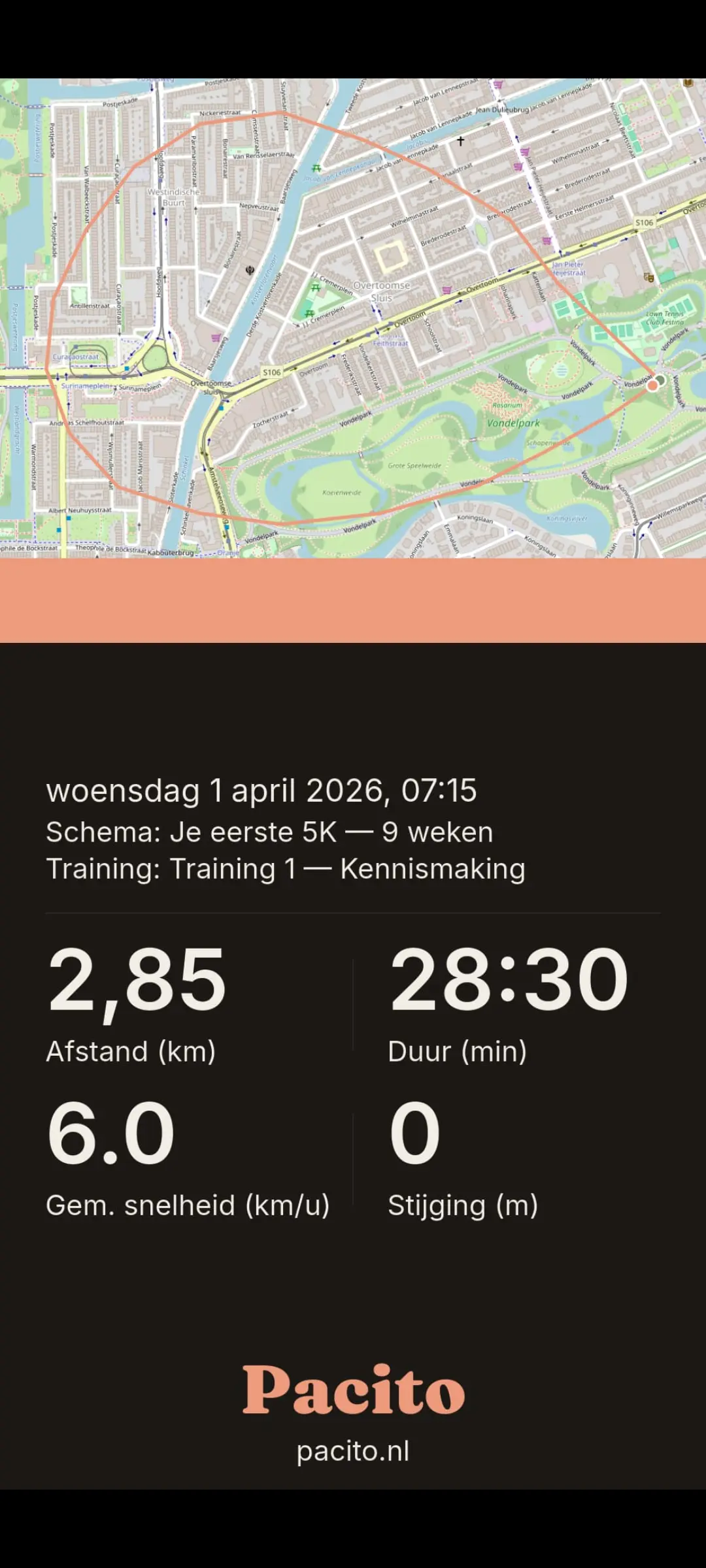 Deel je training
